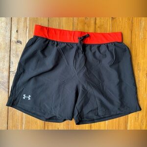 Under Armour Women’s Black and Red Athletic Shorts
